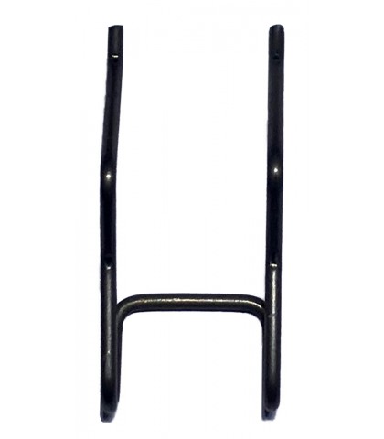 Suporte ou gancho metálico preto com fundo branco