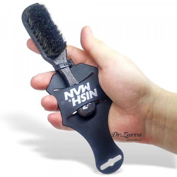 Escova de limpeza preta para sapatos com cerdas, marca NISH MAN