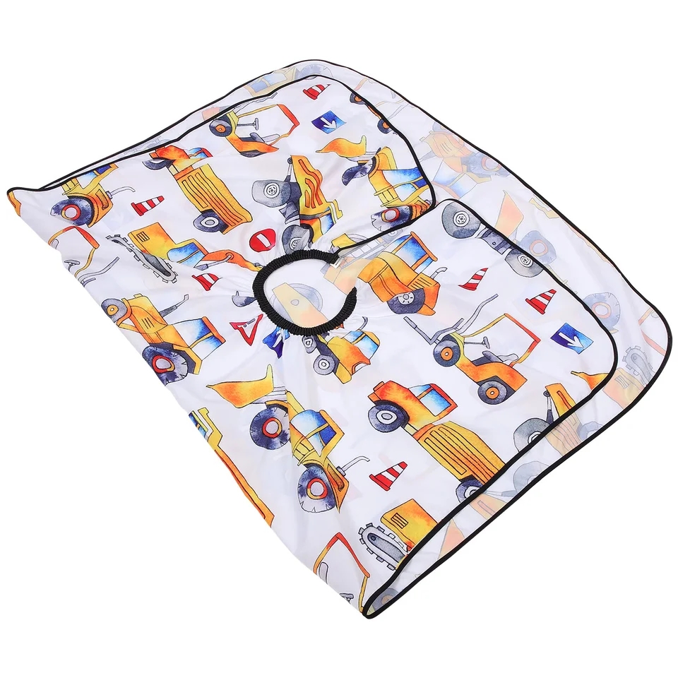 Capa de corte branca com estampado de máquinas de construção