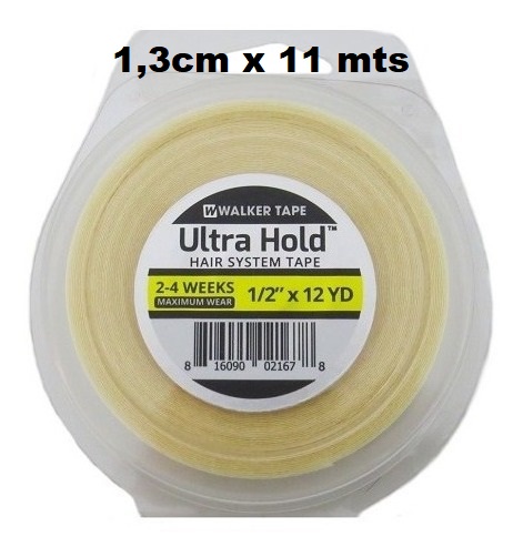 Rolo de fita adesiva para cabelo Ultra Hold, amarelo claro, embalagem plástica transparente