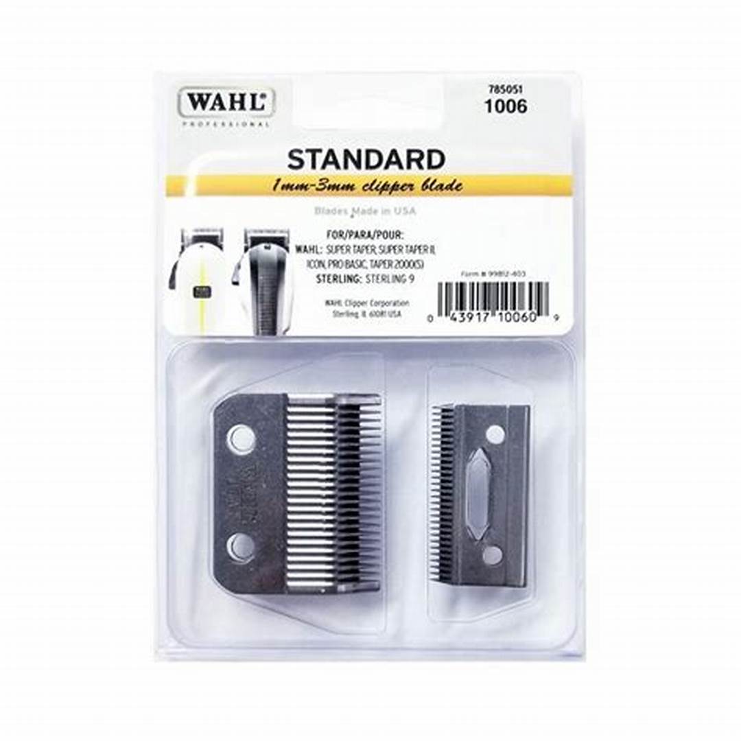 Conjunto lâmina máquina cortar cabelo WAHL STANDARD 1 mm em embalagem transparente