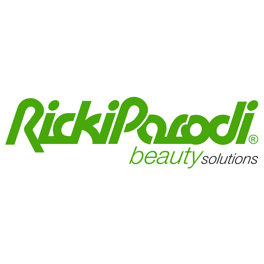 Logótipo RickiParodi beauty solutions em verde e cinzento