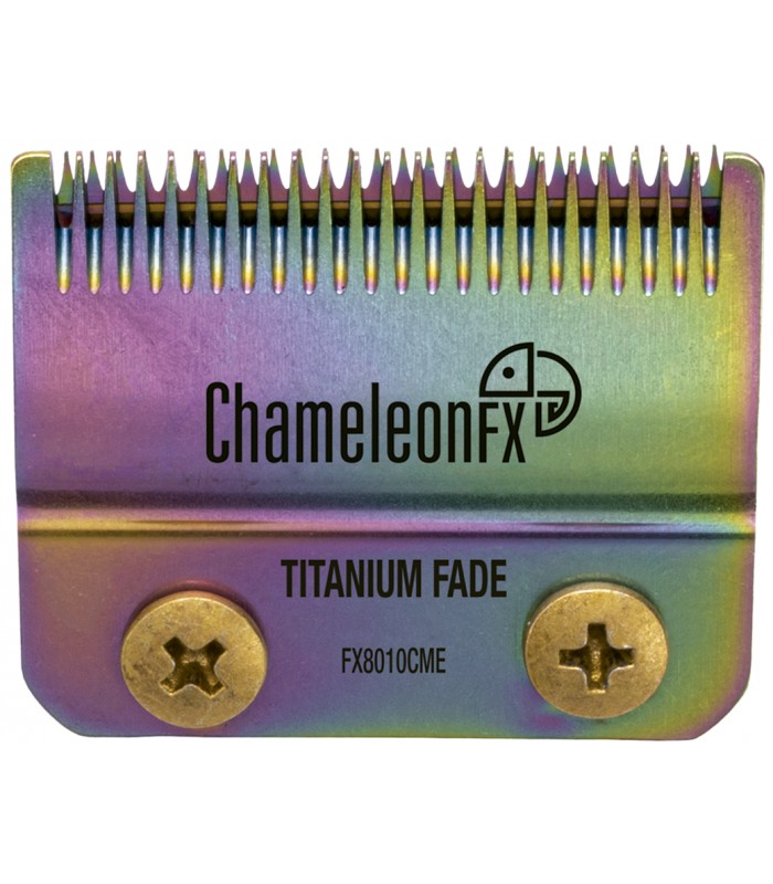 Cabeça de máquina de cortar cabelo iridescente Chameleon FX Titanium Fade