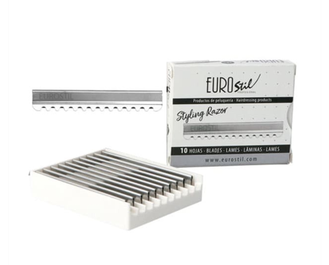Faca de barbear Styling Razor da marca EUROstil com lâminas e embalagem