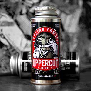 Frasco metálico de Styling Powder Uppercut Deluxe com ilustração vintage de boxeadores