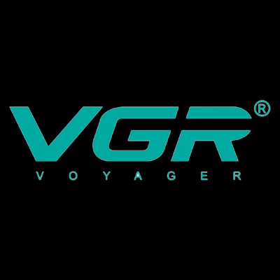 Logótipo VGR com a palavra VOYAGER em fundo preto