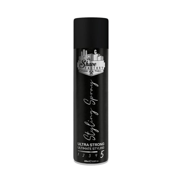 Spray de cabelo Shave Factory Styling Spray ultra forte preto