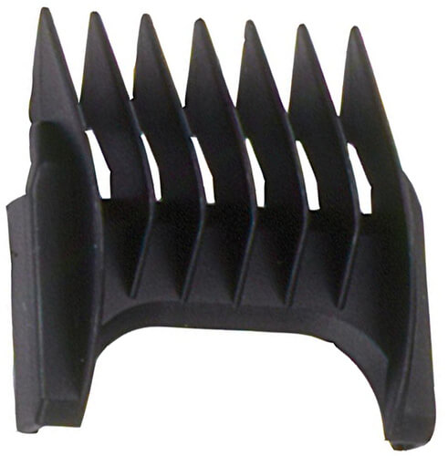 Pente guia de corte preto em plástico para máquina de cortar cabelo