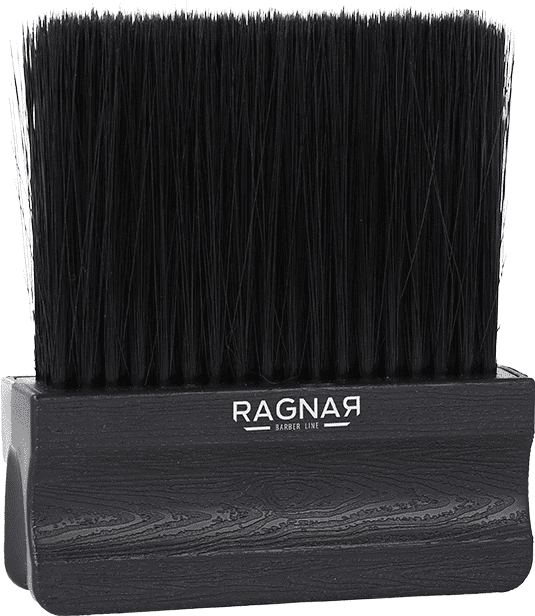 Pincel de barbear RAGNAR com cabo preto e cerdas negras