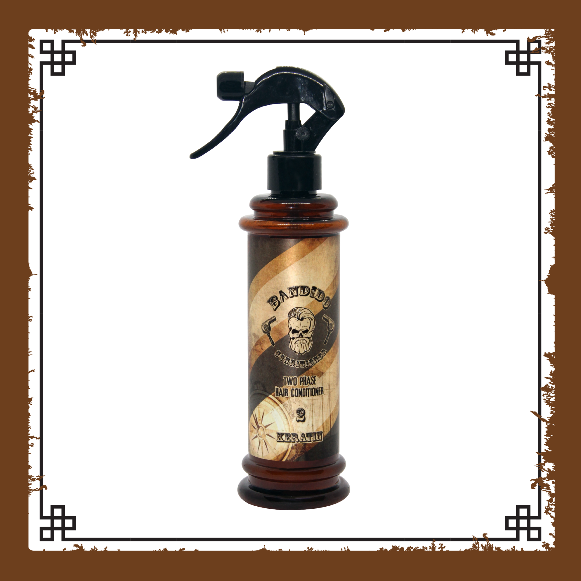 Frasco com pulverizador de condicionador para barba