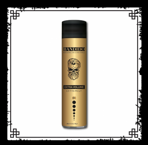 Spray fixador para cabelo BANDIDO EXTRA VOLUME EXTREMELY dourado