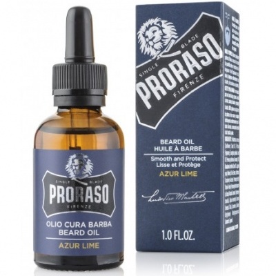 Garrafa e caixa de óleo para barba Proraso Azur Lime