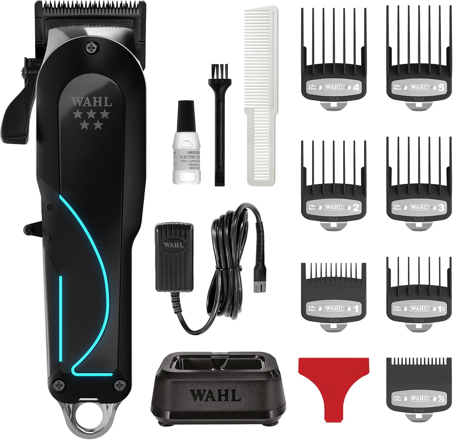 Máquina de cortar cabelo WAHL com acessórios