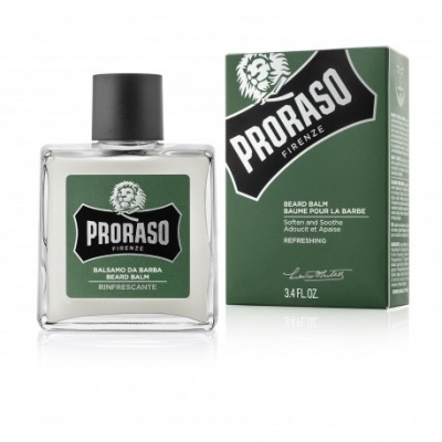 Bálsamo para barba Proraso com frasco e embalagem verde