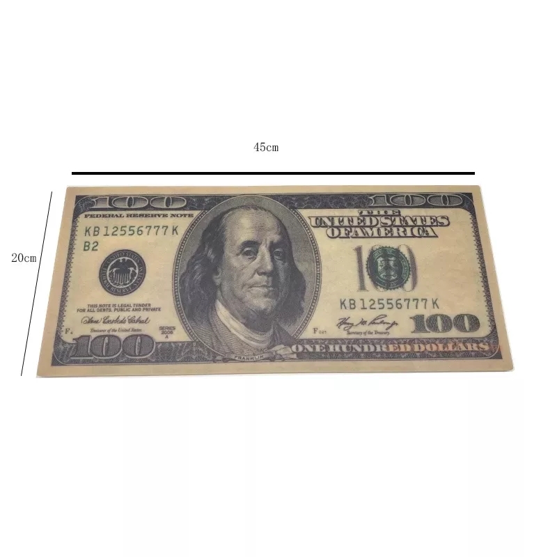 tapete com desenho de nota de 100 dólares