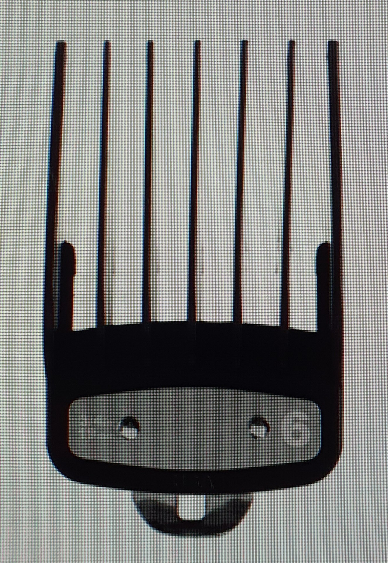 Pente preto para máquina de cortar cabelo com número 6