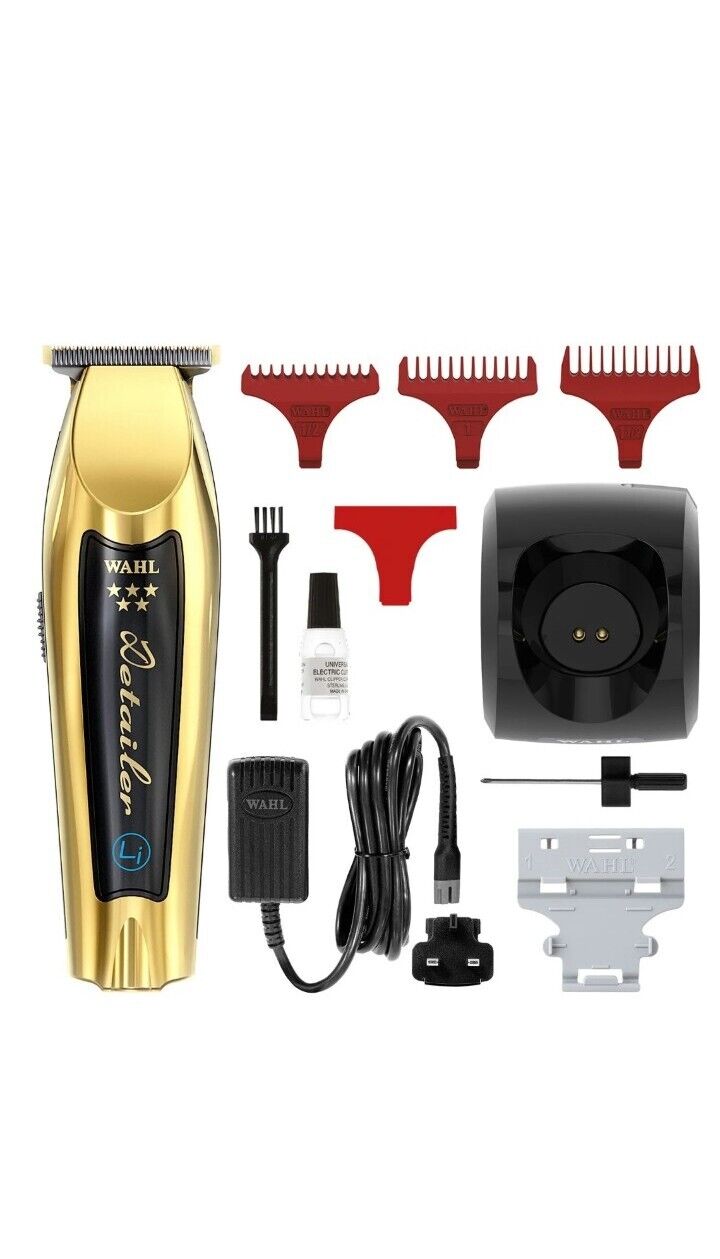 Conjunto de aparador de cabelo dourado WAHL Detailer com acessórios