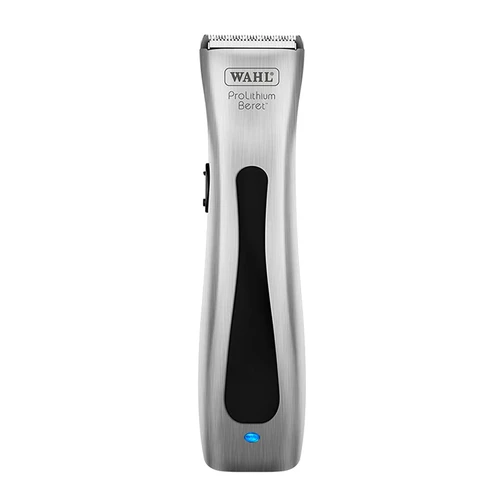 Aparelho cortador de cabelo WAHL Prólithium Beret prateado com detalhes pretos em fundo branco