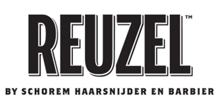 Logotipo REUZEL em preto sobre fundo branco