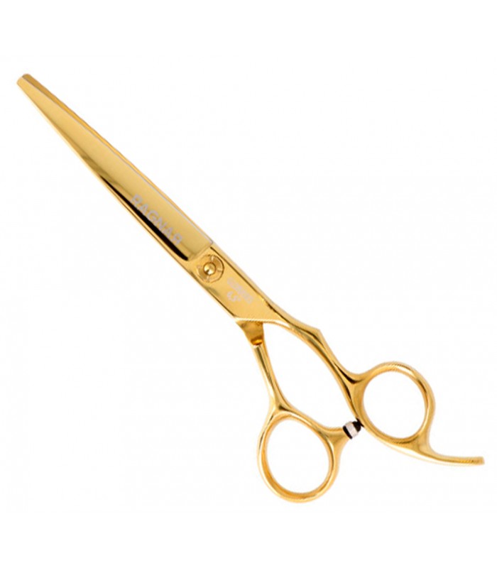 Tesoura profissional dourada para cabeleireiro