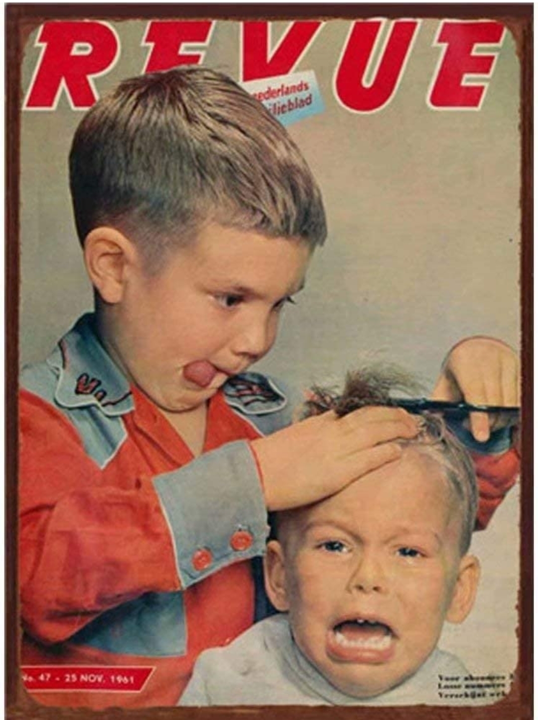 Capa da revista REVUE com crianças e data 25 NOV. 1961