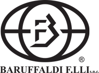 Logótipo preto da BARUFFALDI F.LLI s.n.c. com design gráfico