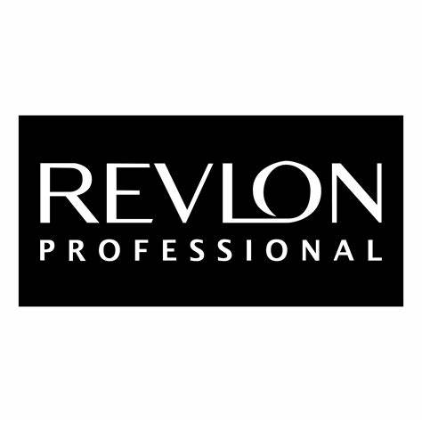 Logotipo REVLON PROFESSIONAL em fundo preto