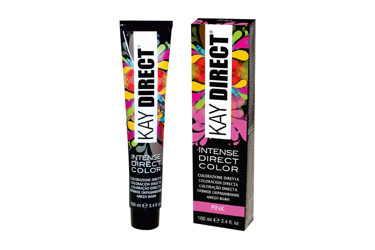 Tubo e caixa de corante capilar KAY DIRECT rosa