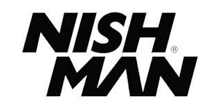 Logótipo da marca NISH MAN em preto sobre fundo branco