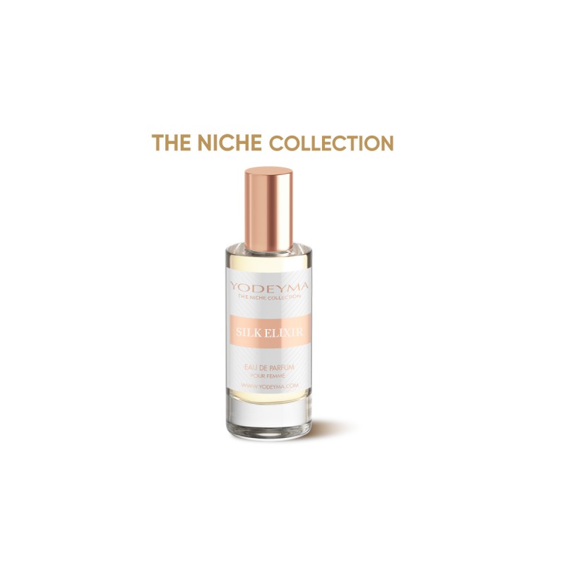 Frasco de perfume Silk Elixir da coleção The Niche Collection