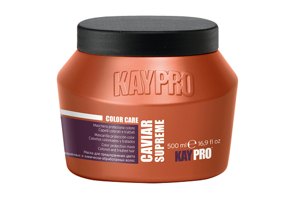 Pote bronze com tampa preta KAYPRO CAVIAR SUPREME 500 ml