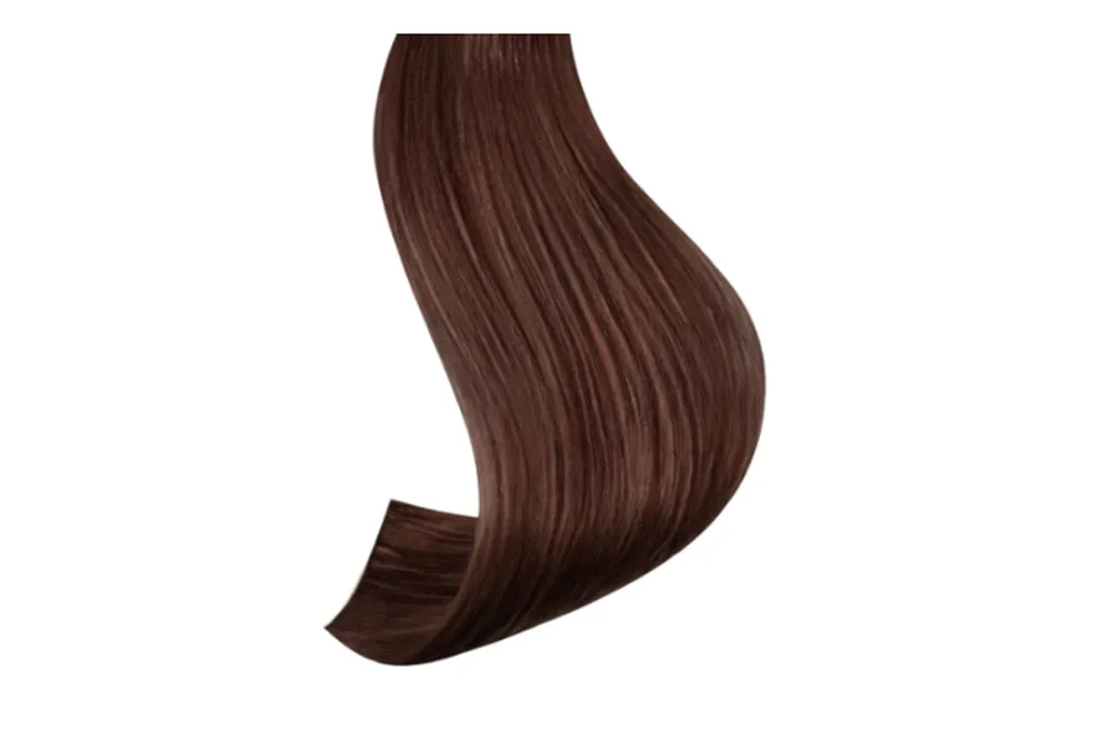 Mecha de cabelo sintético castanho liso
