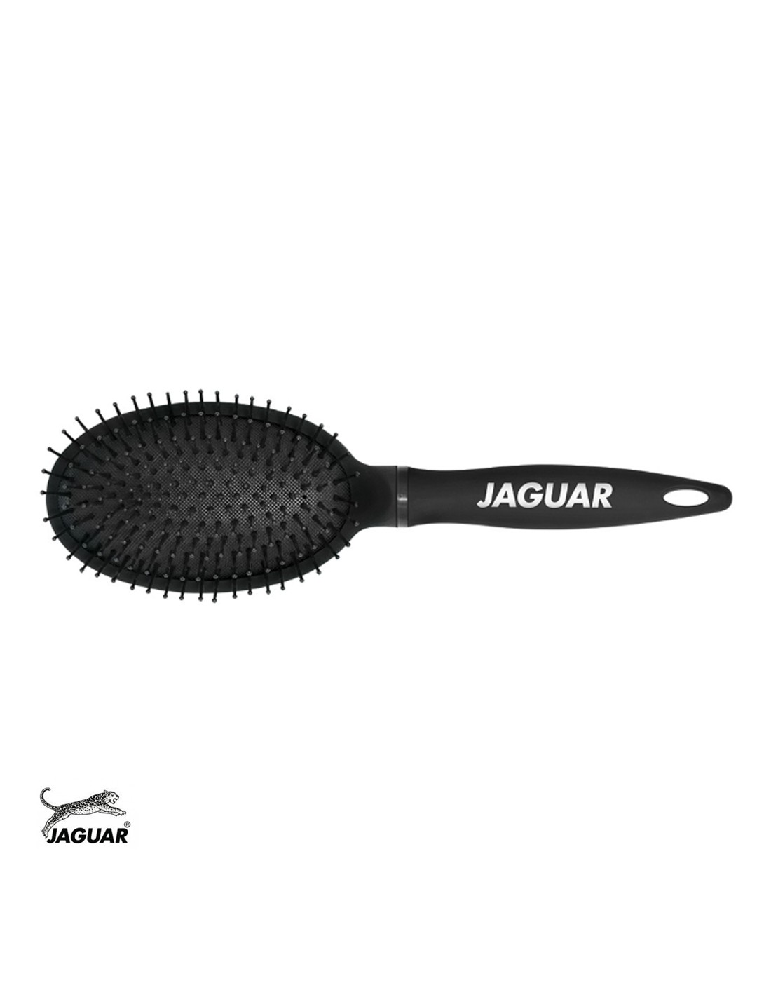 Escova de cabelo oval preta JAGUAR com cerdas e cabo ergonómico