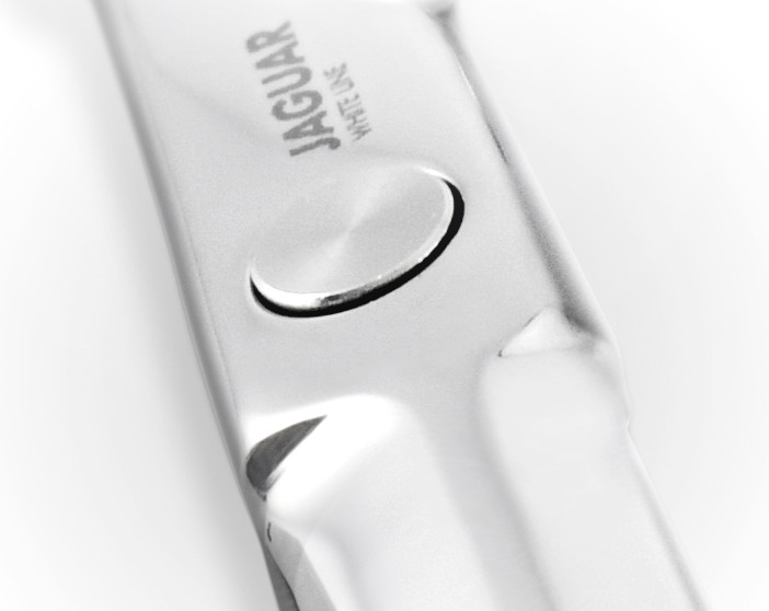 pente de metal prateado com inscrição JAGUAR WIRE PLUS