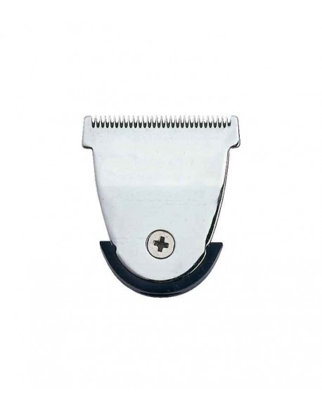 Cabeça metálica para aparador de cabelo prateada com lâmina fina