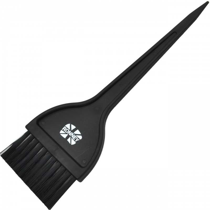 Pincel aplicador preto com cabo longo e cerdas retas