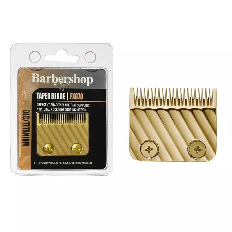 Lâmina dourada para máquina de barbear Barbershop FX870 em embalagem plástica