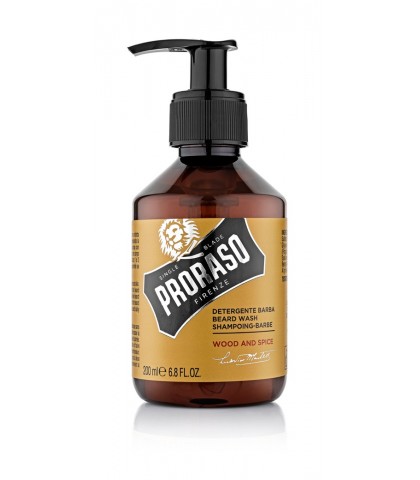 Garrafa de shampoo para barba Proraso de 200 ml com válvula doseadora preta