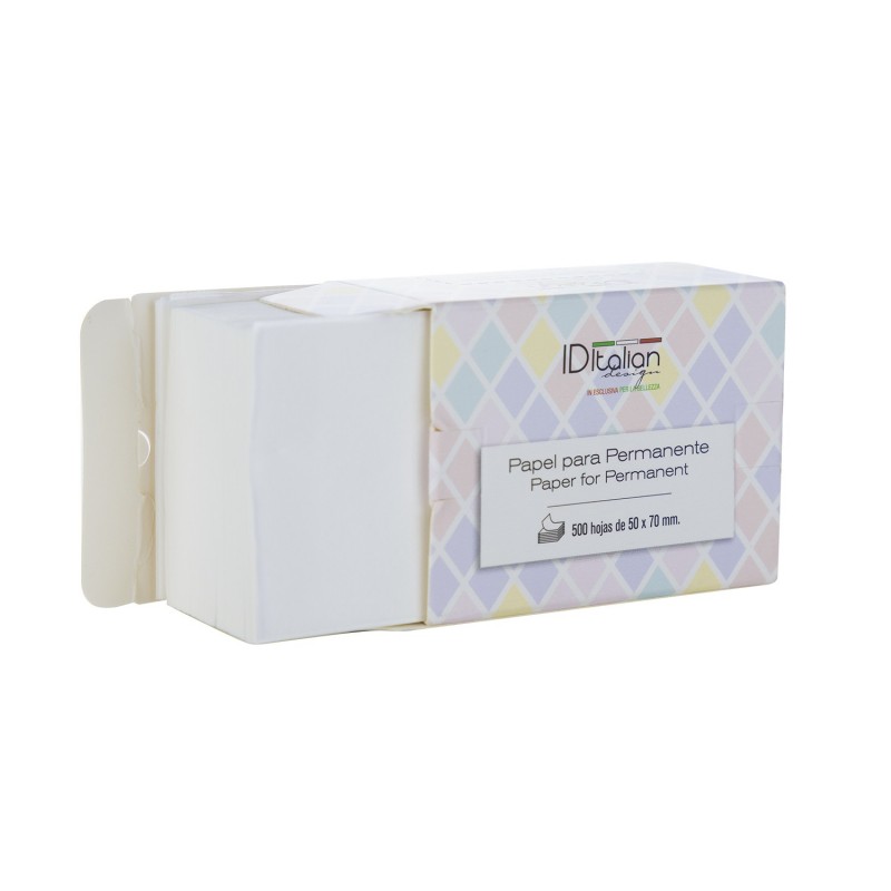 Pacote de papel para permanente ID Italian Professional com 500 folhas brancas 90x170 mm