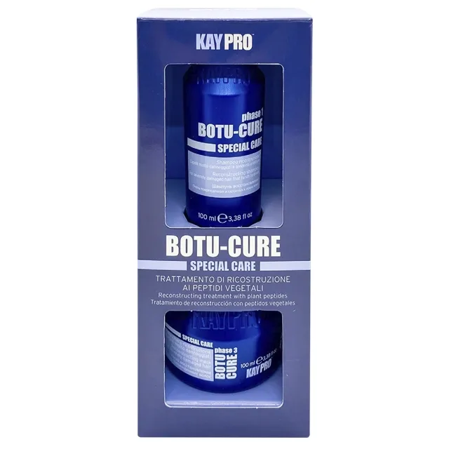 Conjunto KAY PRO BOTU-CURE SPECIAL CARE com dois frascos azuis em caixa azul