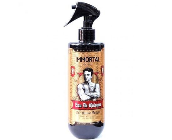 Frasco pulverizador com rótulo IMMORTAL NYC Eau De Cologne