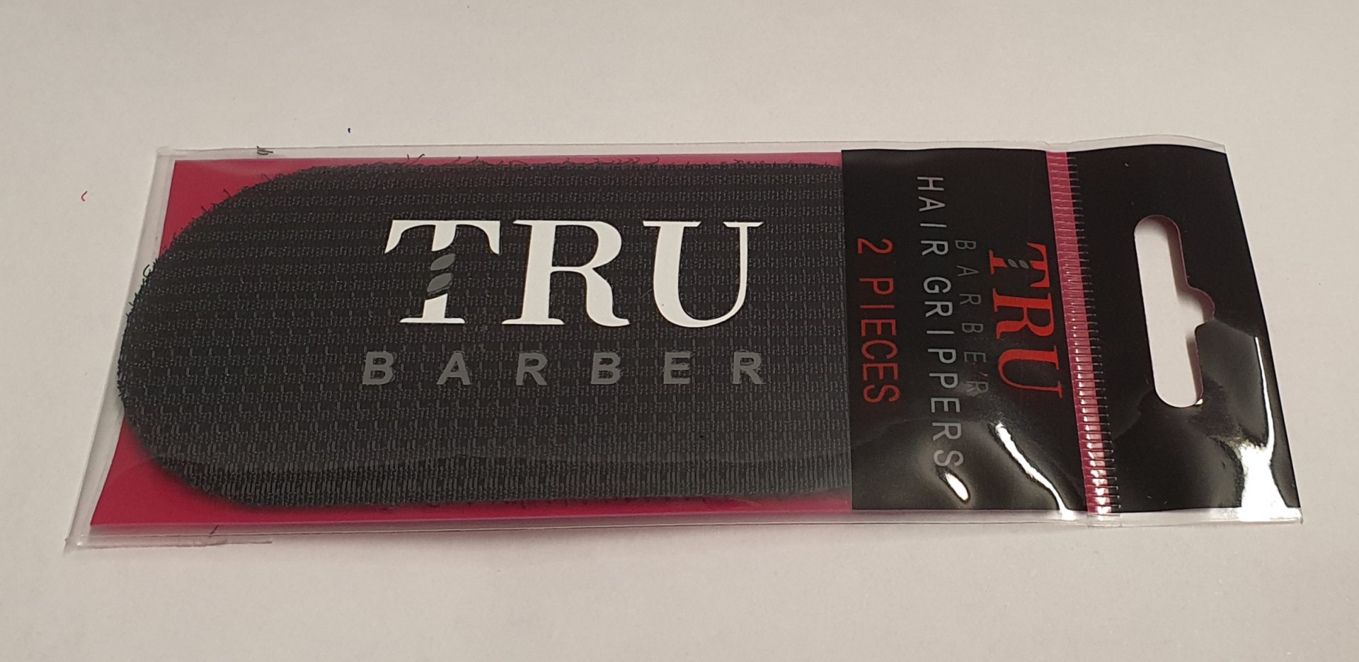 Duas pegas pretas para máquina de cortar cabelo da TRU BARBER em embalagem transparente