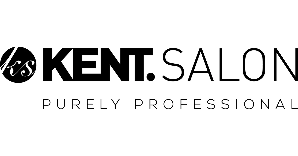 Logotipo KENT.SALON com texto PURLEY PROFESSIONAL em fundo branco