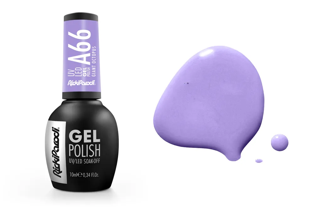 Esmalte de gel UV Richwood A66 com gota de esmalte lilás claro
