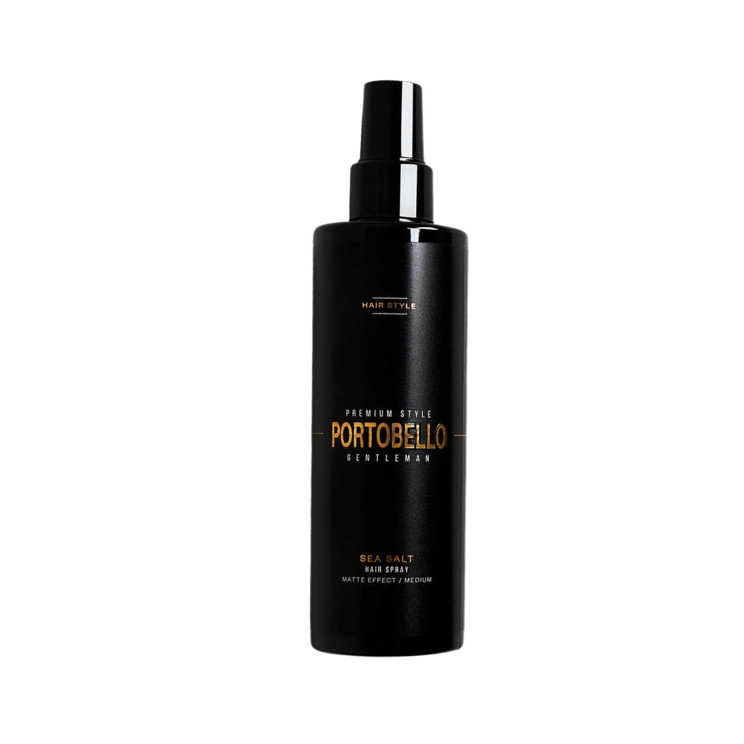 Frasco preto fosco spray cabelo Portobello