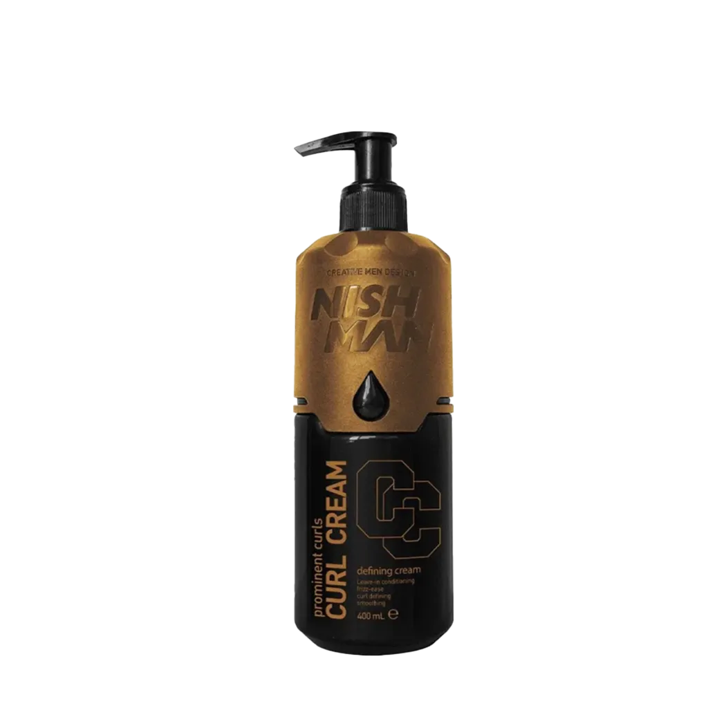 Frasco de creme para definição de caracóis Nish Man Prominent Curls Curl Cream