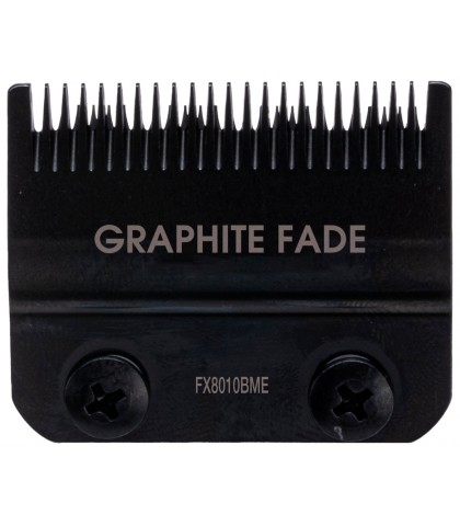Lâmina preta para máquina de cortar cabelo com texto GRAPHITE FADE