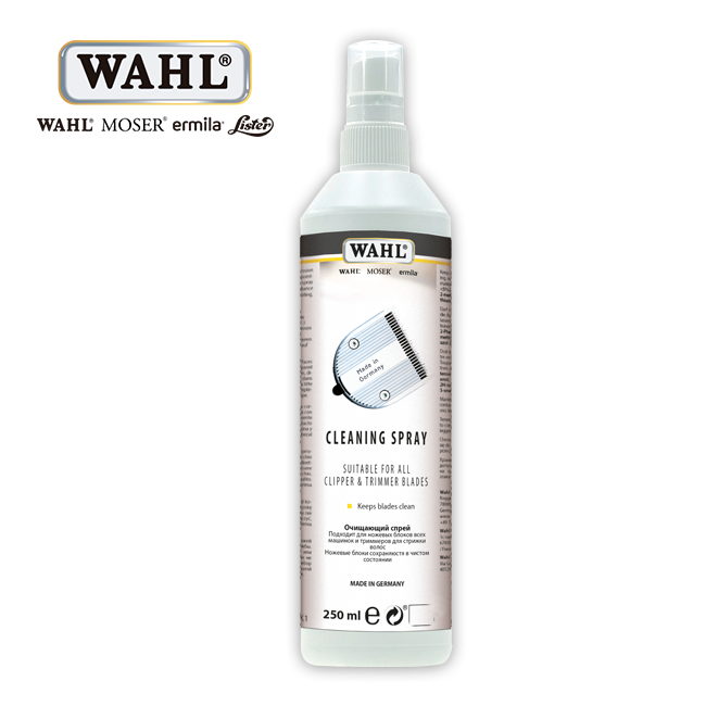 Spray de limpeza WAHL branco de 250 ml com pulverizador transparente