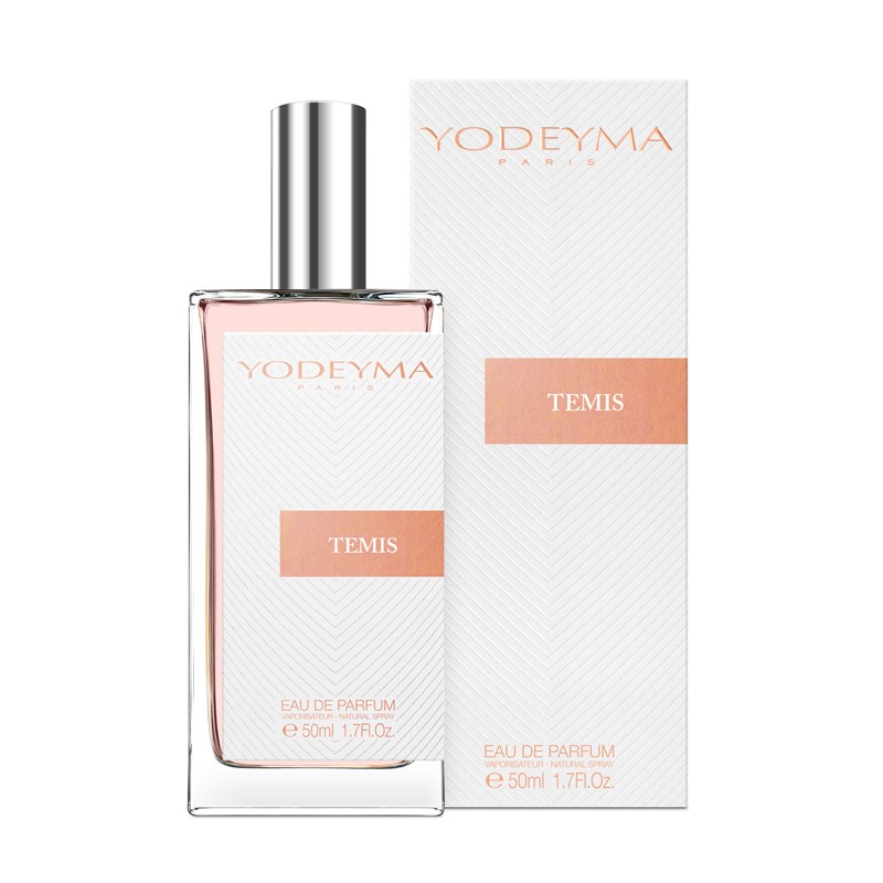 Frasco e caixa de perfume Yodeyma Temis 50 ml rosa