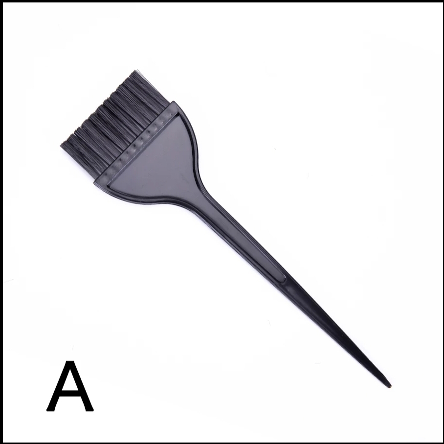 Pincel aplicador preto para coloração de cabelo com cabo longo